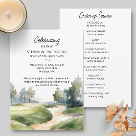 ゴルフテーマ、生活葬儀お祝い 招待状