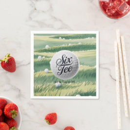 ゴルフテーマ 60 + Tee'd Off 誕生日パーティー スタンダードカクテルナプキン
