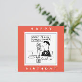 ゴルフディナーはゴルフトロリー漫画で刃物を持っている カード (スタンド正面)