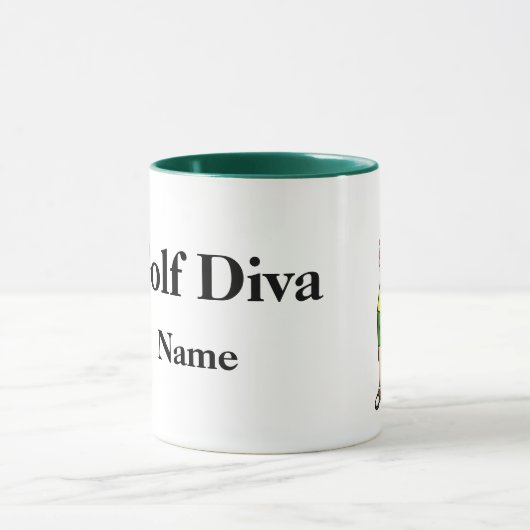 ゴルフディーバレッドハイアーレウィメンゴルファーMAG マグカップ (中央)