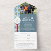 ゴルフデイブループレイドカスタムの写真と出欠確認 オールインワン招待状 (内側)