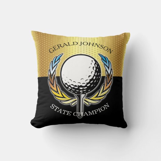 ゴルフデザインのリーススロー枕 クッション (正面)