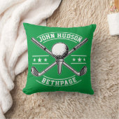 ゴルフデザインのリースモノグラムテンプレート クッション (ブランケット)