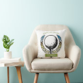 ゴルフデザインの花環モノグラムテンプレート クッション (椅子)