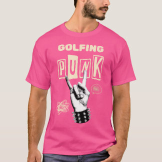 ゴルフデザインゴルフパンクロック転がN'  Tシャツ