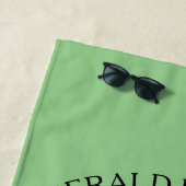 ゴルフデザインモノグラムゴルファーテンプレートビーチタオル ビーチタオル (インサイチュ)