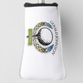 ゴルフデザインモノグラムゴルファーテンプレート ゴルフヘッドカバー (回転90)