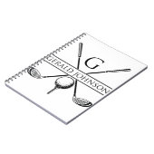 ゴルフデザインモノグラムテンプレート ノートブック (左側)