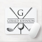 ゴルフデザインモノグラムテンプレート マウスパッド (マウス)