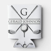 ゴルフデザインモノグラムテンプレート 缶クーラー (裏面)