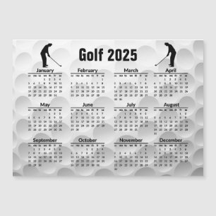 ゴルフデザイン2025カレンダー磁気カード