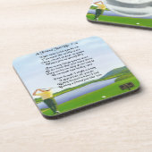ゴルフデザイン: 友人の詩のコースター コースター (左側)