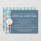 ゴルフデー社内イベント招待状 招待状 (正面/裏面)