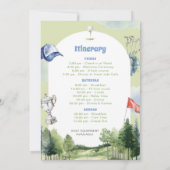 ゴルフトリップ誕生日週末旅行 招待状 (裏面)