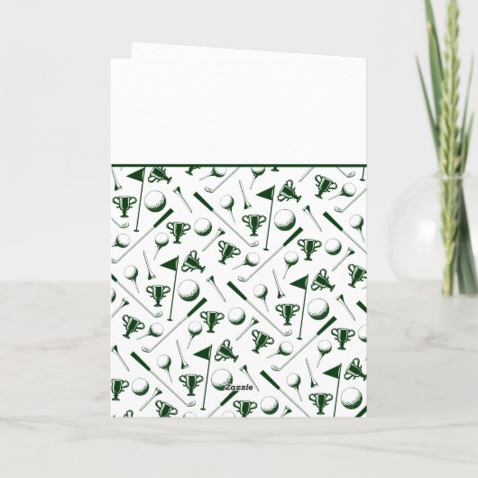 ゴルフトロフィークラブカスタム文字スポーツハンサム カード (裏面)