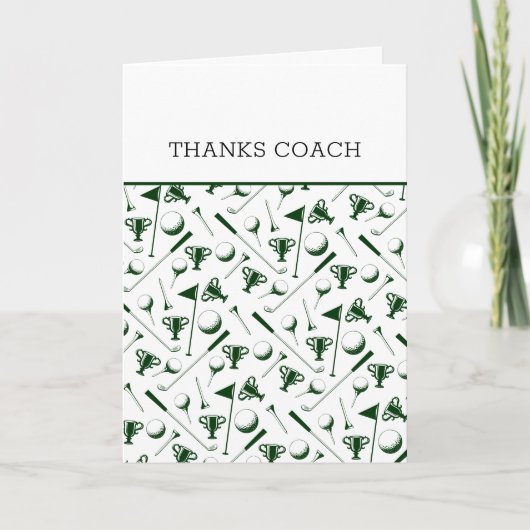 ゴルフトロフィークラブカスタム文字スポーツハンサム カード (正面)