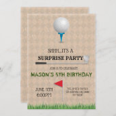 ゴルフトーナメントのパーティの招待状 招待状 (正面/裏面)