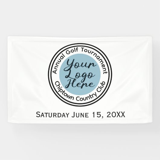 ゴルフトーナメントまたはイベントのカスタムロゴをパーソナライズ 横断幕 (横)