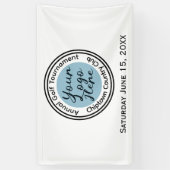 ゴルフトーナメントまたはイベントのカスタムロゴをパーソナライズ 横断幕 (縦)