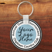 ゴルフトーナメントまたはイベントカスタムのロゴパーソナライズされた キーホルダー (正面)