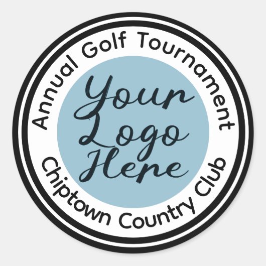 ゴルフトーナメントまたはイベントカスタムのロゴパーソナライズされた ラウンドシール (正面)