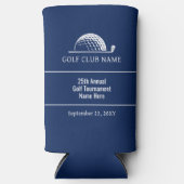 ゴルフトーナメントアウトティンブルーカスタム文字スキニー スリム缶クーラー (正面)