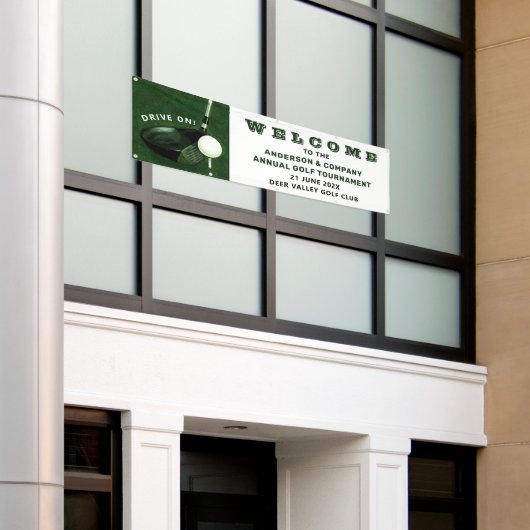 ゴルフトーナメントイベントバナー 横断幕 (ビルの外側)