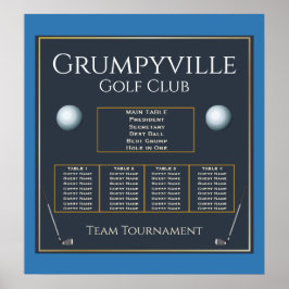 ゴルフトーナメント🏌シーティングチャート ポスター