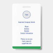 ゴルフトーナメントセキュリティメディアパス バッジ (Back)