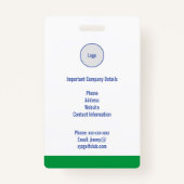 ゴルフトーナメントセキュリティメディアパス バッジ (裏面)