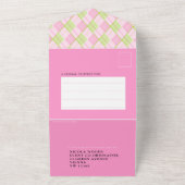 ゴルフトーナメントピンク・プレイカスタムドの写真RSVP オールインワン招待状 (外側)