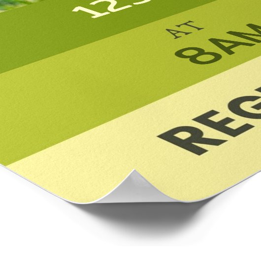 ゴルフトーナメント招待状パーソナライズ ポスター (角)