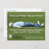 ゴルフトーナメント日付カードを保存 案内ポストカード (正面/裏面)