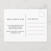 ゴルフトーナメント50th誕生日パーティーへの招待 インビテーションポストカード (裏面)