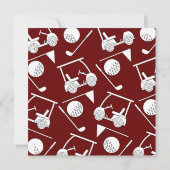 ゴルフトーナメント50th誕生日パーティーへの招待 招待状 (裏面)