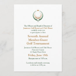 ゴルフト企業のーナメント招待状 招待状