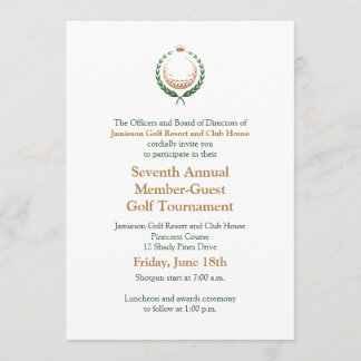 ゴルフト企業のーナメント招待状 招待状