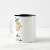 ゴルフナットのTシャツおよびギフト ツートーンマグカップ (正面左)