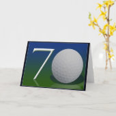 ゴルフナット用ハッピーエンド70誕生日 カード (黄色い花)