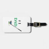 ゴルフナンバーワンパパ、ゴルフクラブカッコいい、 ラゲッジタグ (正面横)