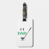 ゴルフナンバーワンパパ、ゴルフクラブカッコいい、 ラゲッジタグ (裏面縦)