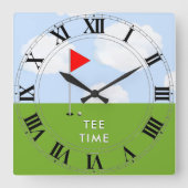 ゴルフノベルティギフト スクエア壁時計 (正面)