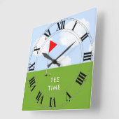 ゴルフノベルティギフト スクエア壁時計 (傾斜)