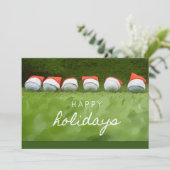 ゴルフハッピークリスマスホリデーウィズサンタハット シーズンカード (スタンド正面)