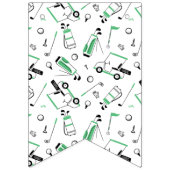 ゴルフハッピーバースデーバナー バンティングフラッグ (第1の旗)