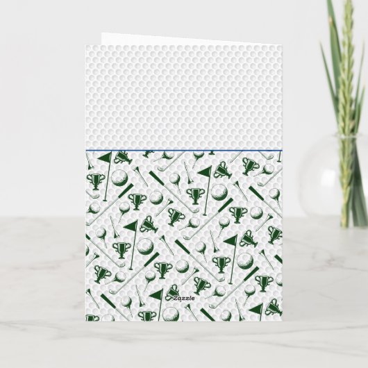 ゴルフハッピーバースデー独自のメッセージを追加 シーズンカード (裏面)