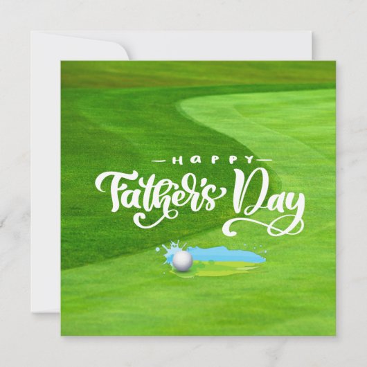 ゴルフハッピーパパの日ゴルフ場でボールと (正面)