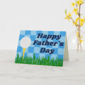 ゴルフハッピーファーザーズデイグリッターカード カード (黄色い花)