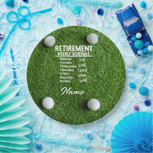 ゴルフハッピーリタイアメントクイーン退職した紙プラット ペーパープレート (パーティー)