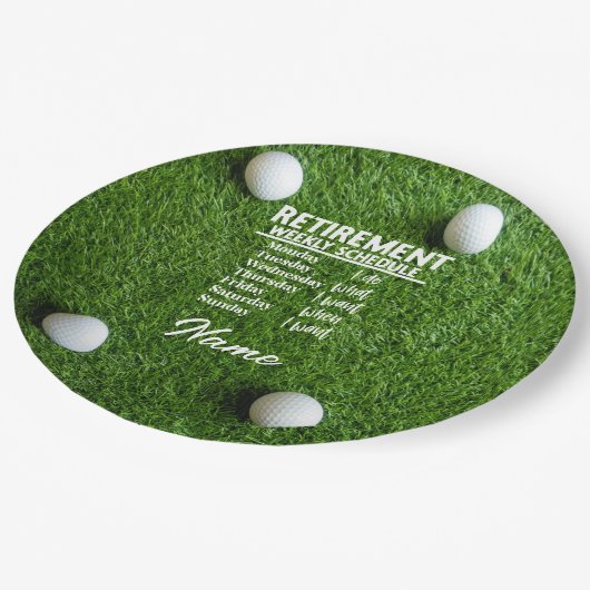 ゴルフハッピーリタイアメントクイーン退職した紙プラット ペーパープレート (アングル)